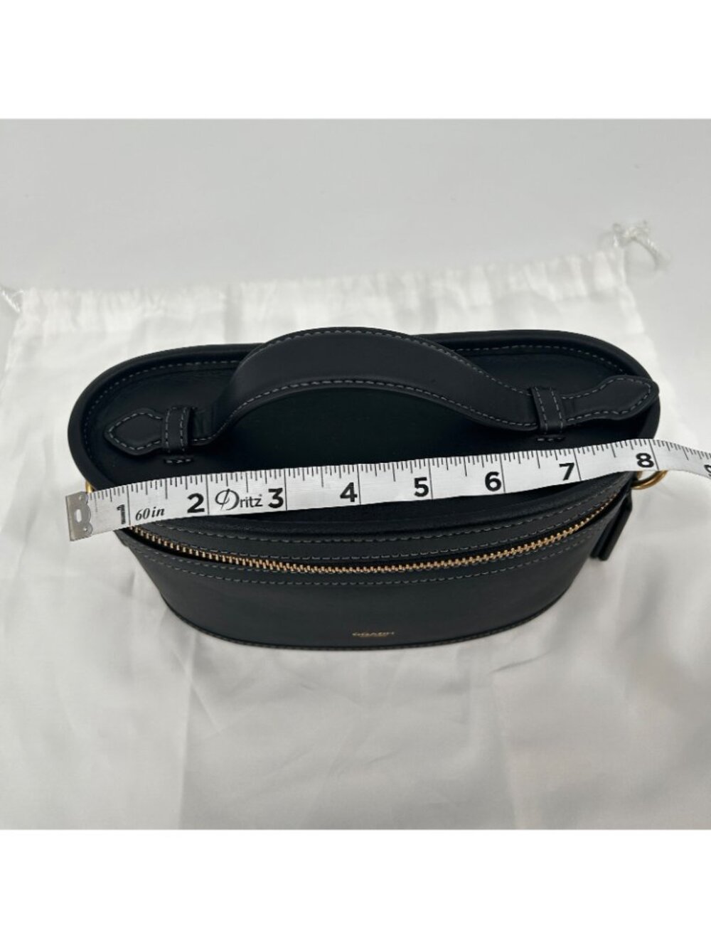 Coach The Trail Bag CBG93 Black Glovetanned Leather Crossbody Top Handle Zip - Picture 13 of 16